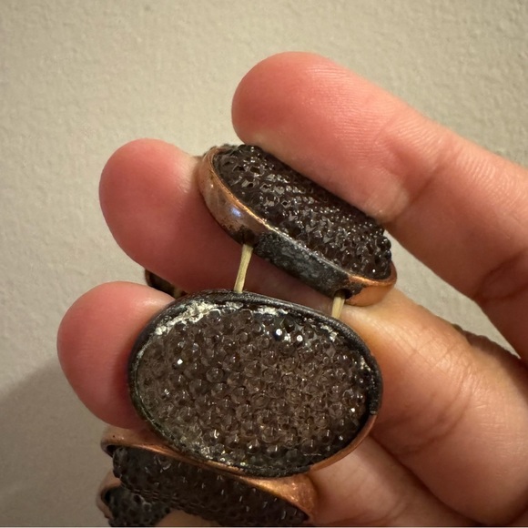 ⚜️3 for $30⚜️ Rose Gold Tone Stretch Bracelet (Vintage, Retro, Acrylic) - Picture 11 of 13